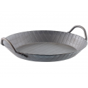 Poêle à frire / wok plat en acier forgé, diamètres 24 à 34 cm