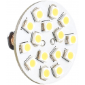 ampoule 15x led smd, culot g4 perpendiculaire - blanc chaud/froid