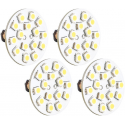 Lot de 4 ampoules 15 led smd g4 pattes perpendiculaire