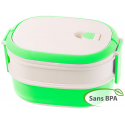 Boîte à repas lunch box 700 ml à 2 étages compatible micro-ondes