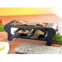 Mini-raclette 'duo' grill et pierre à cuisson pas cher (noir ou blanc)