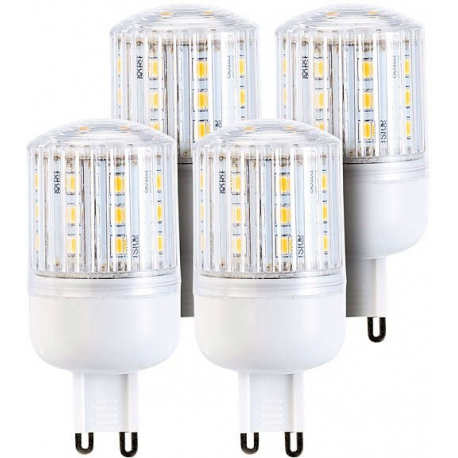 Ampoules led basse conso éclairage 360° (x4), gu9, blanc