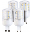 Ampoules led basse conso éclairage 360° (x4), gu9, blanc