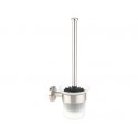 Brosse wc manche en inox et socle en verre satiné badestern