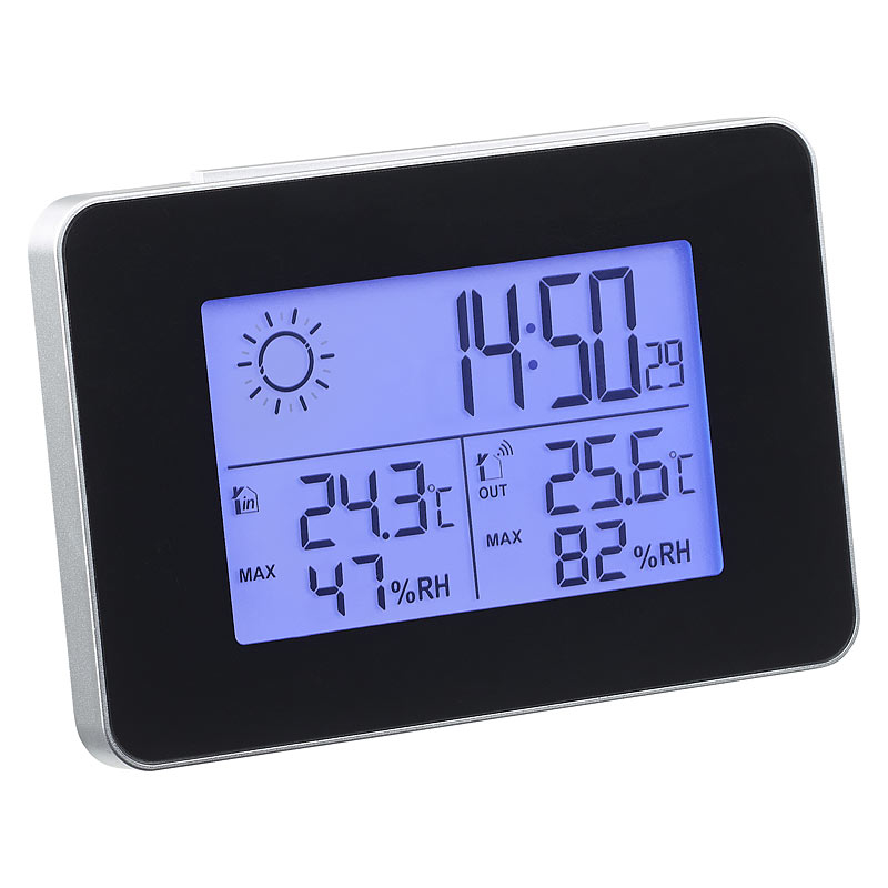 Station météo LCD - Thermomètre int./ext. / Hygromètre int./ext