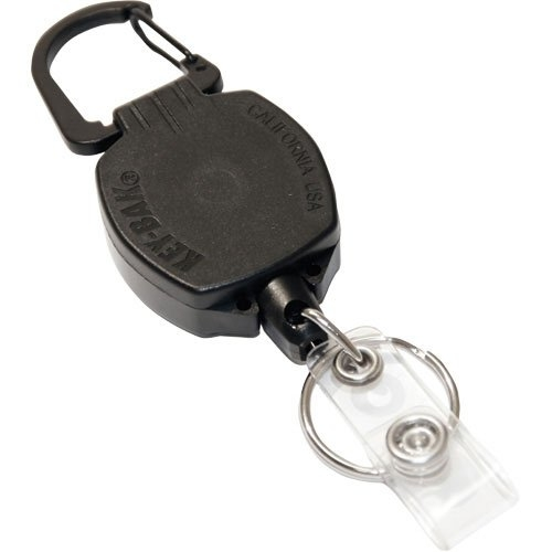 Mousqueton avec porte-clé et porte-badge avec bobine rétractable | Les  indispensables 