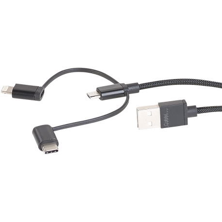 Câble usb de chargement pour appareils usb et apple mfi