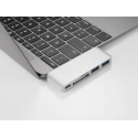 Hub usb c design alu spécial macbook usb 3.0 + lecteur de cartes