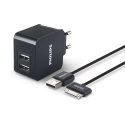 Chargeur double usb 2,1 a philips câble usb / dock apple