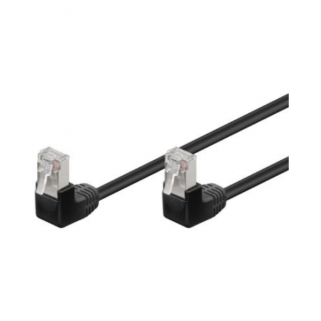 Câble rj45 à têtes coudées - type utp cat.5, long. 1m