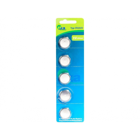 Pack de 5 piles bouton cr2025 (3v) au lithium pas cher