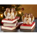 2 duos d'anges de noël décoratifs