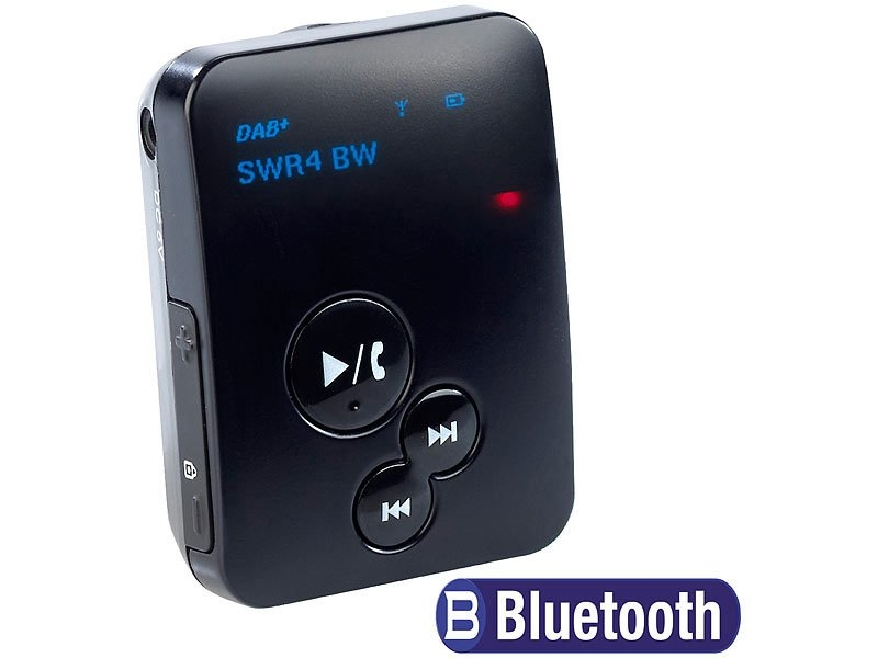 Mini Radio de poche DAB/DAB +/FM, avec Bluetooth, écouteurs à bruit blanc,  lecteur de musique de sport