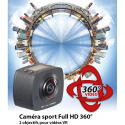 Caméra sport full hd pour vidéos 360° en réalité virtuelle dv-1936.wifi