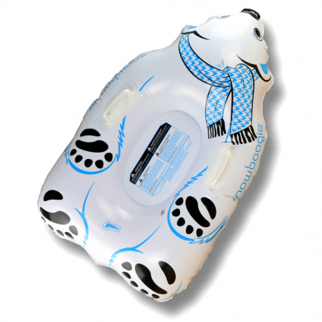 Luge gonflable et bouée de piscine snow boogie ours 111 cm