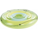 Ilot gonflable flottant ø 200 cm pour piscine, compatiment boisson