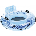 Bouée gonflable ronde pour piscine et mer, support boisson