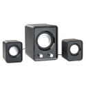 Pack audio 2.1 pc 2 haut-parleurs et 1 subwoofer 20w auvisio msx-190