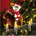 Bougies led style chandelle pour sapin de noël (x10), télécommande