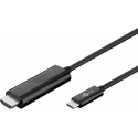 Câble vidéo hdmi mâle vers usb type c mâle 180cm