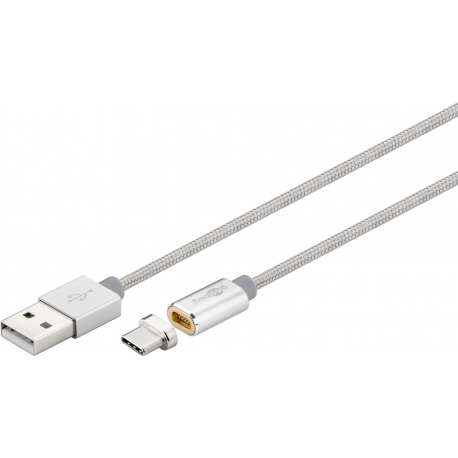 Câble usb type c dongle aimanté et cordon tressé 1,2m