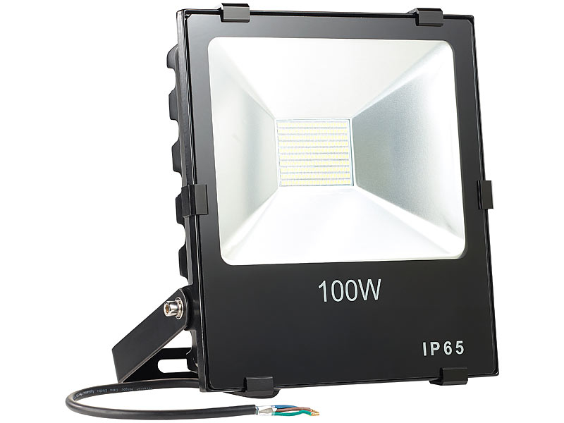 Projecteur d'extérieur Luminea Mini projecteur LED résistant aux  intempéries - 10 W - Blanc chaud