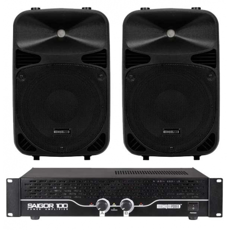 Enceinte 2 vois 130w rms hq power vds10n caisson 10"