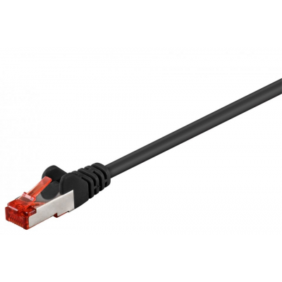 Câble réseau cat6 sstp serti rj45, gaine noire, longueur 150 cm