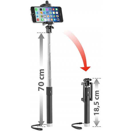 Selfie stick bluetooth pas cher, 80 cm, pour iphone et android