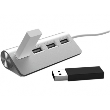 Hub usb 3.0 pour mac, 4 ports, boîtier en aluminium