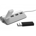 Hub usb 3.0 pour mac, 4 ports, boîtier en aluminium